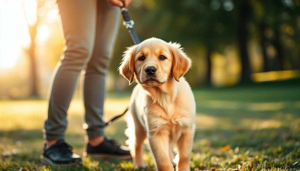 Golden Retriever Leash Training